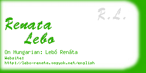 renata lebo business card